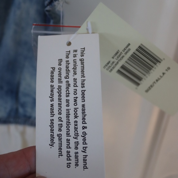 GUESS JEANS Girls Tie-Front Denim & Chiffon  Dress  Size 10 - Picture 8 of 8